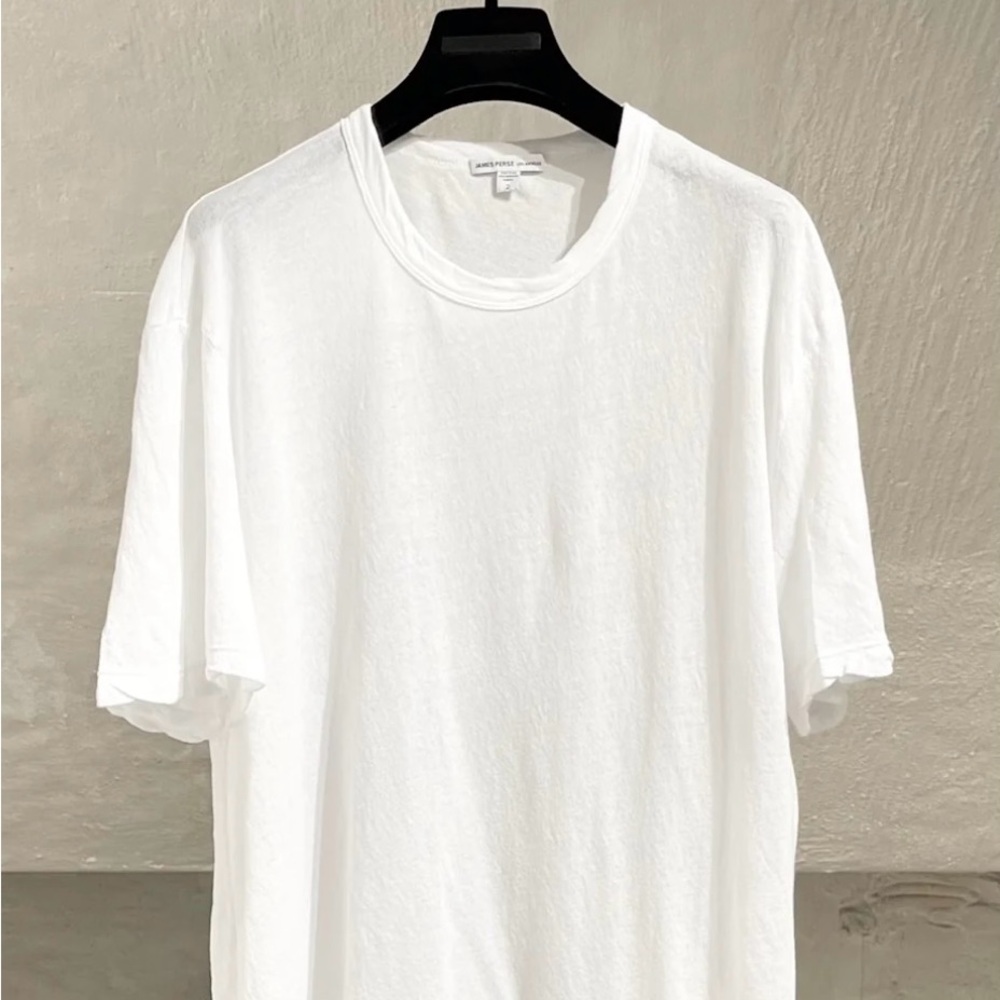 James Perse Oversized crepe jersey Tee in white size 2
